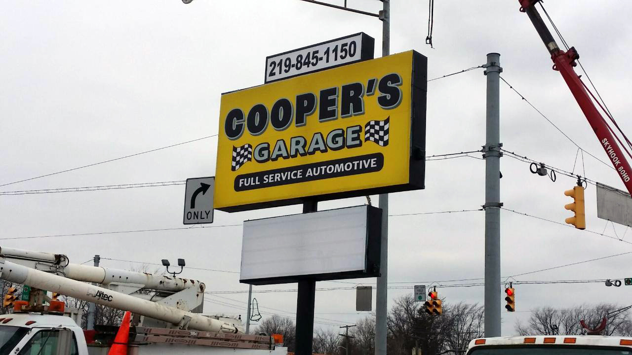 Cooper's Garage Sign