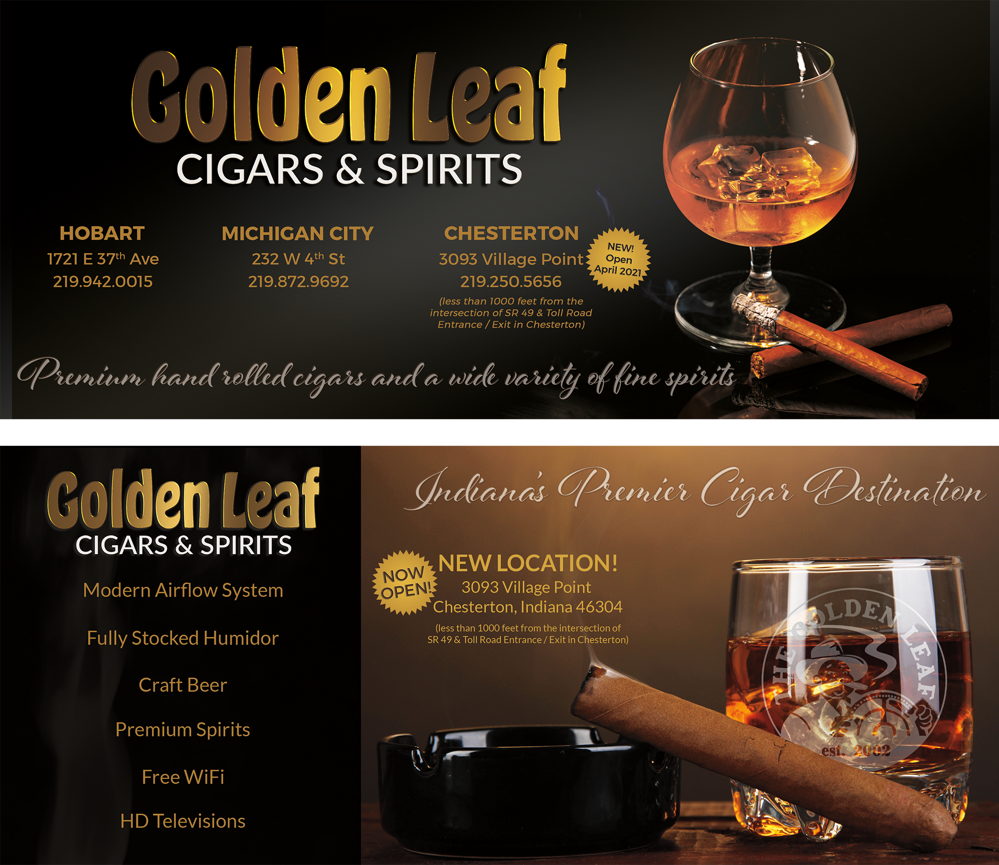 Golden Leaf Club Flyer - New Location