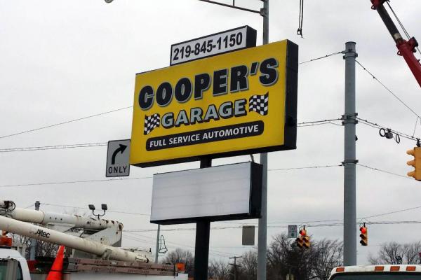 Cooper's Garage Sign